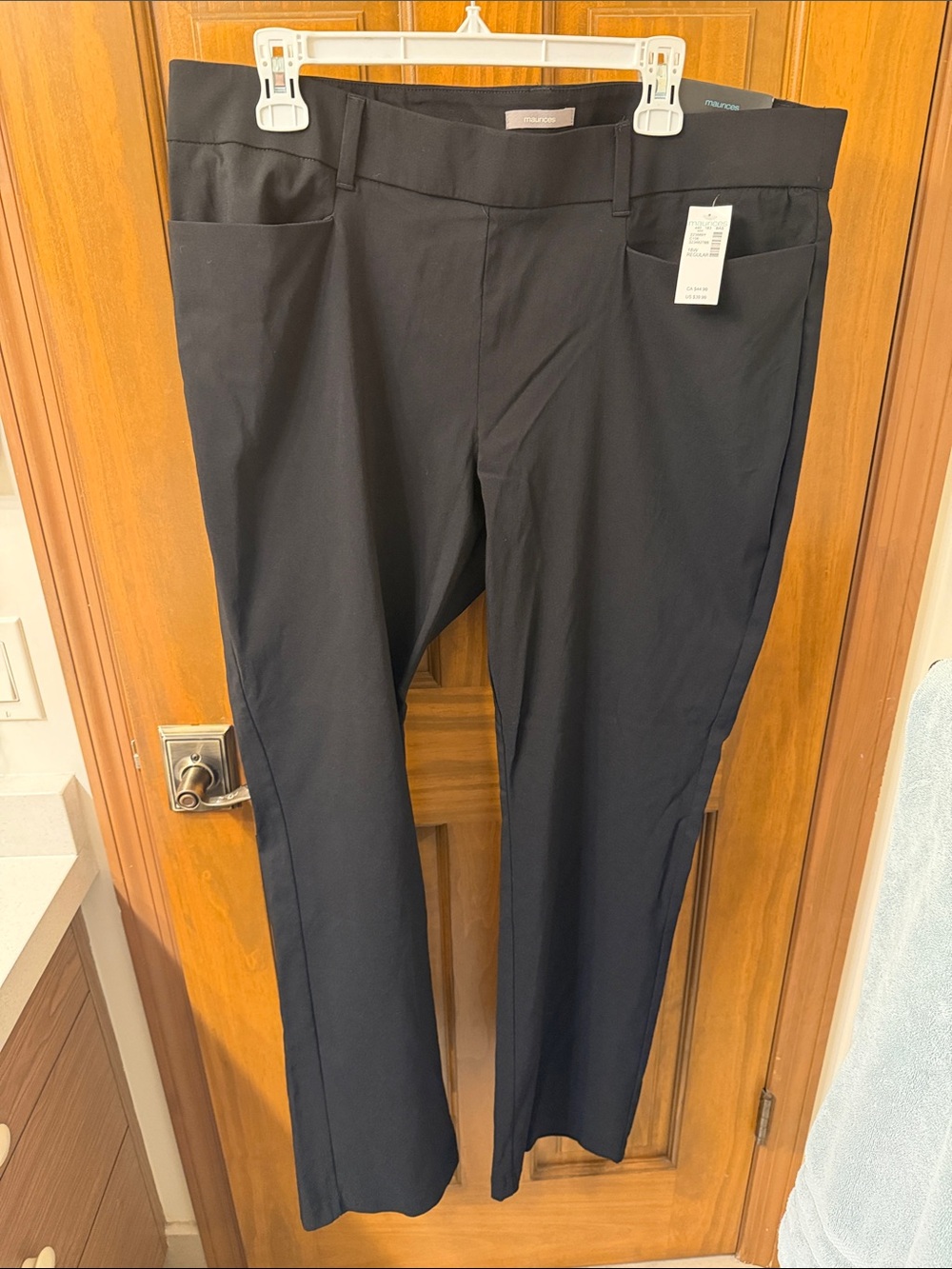 NWT 18w regular Maurices Women's Black bootcut Work Trousers